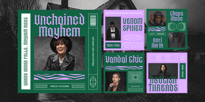 Recoil Backlash Font Poster 8