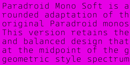 Paradroid Mono Soft Font Poster 2