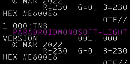 Paradroid Mono Soft Font Poster 4