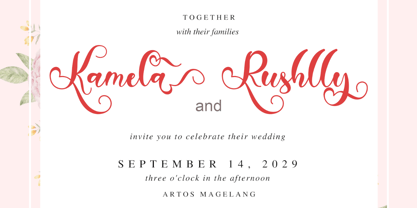 Camelia Butterfly Font Poster 2