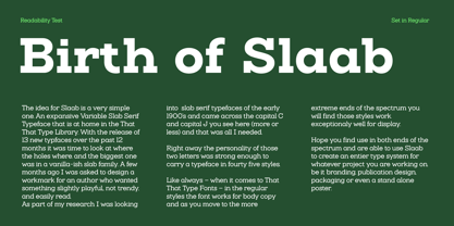 Slaab Font Poster 4