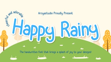 Happy Rainy Font Poster 1