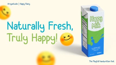 Happy Rainy Font Poster 3