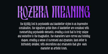 Kozera Font Poster 2