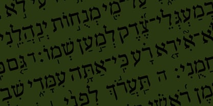 Hebrew Toledot Tanach Font Poster 1