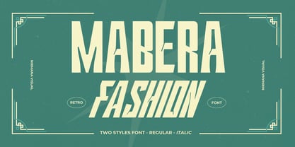 Mabera Fashion Font Poster 1