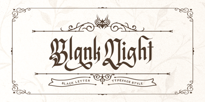 Blank Night Font Poster 1