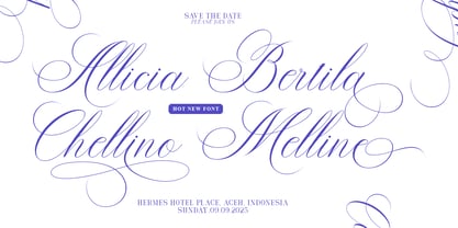 Mellintina Calligraphy Font Poster 2