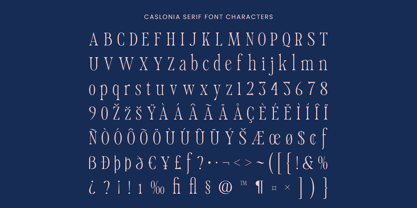 Caslonia Font Poster 12