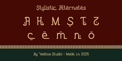 Taj Manal Font Poster 3