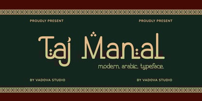 Taj Manal Font Poster 1