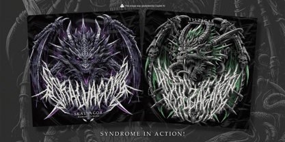 Syndrome Black Font Poster 5