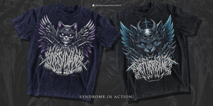 Syndrome Black Font Poster 7