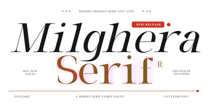 Milghera Serif Font Poster 1