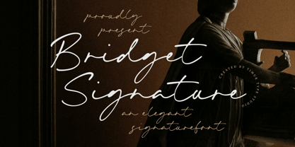 Bridget Signature Font Poster 1