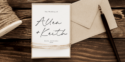 Bridget Signature Font Poster 5