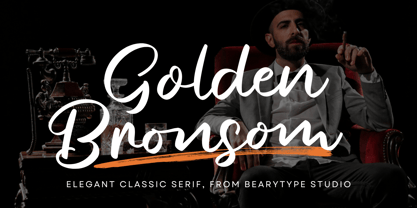 Golden Bronsom Font Poster 1