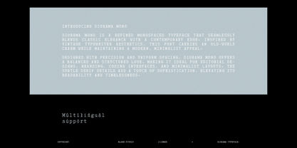 Diorama Font Poster 2