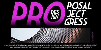 Gamelry Font Poster 8