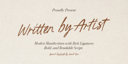 Written by Artist Font Poster 1