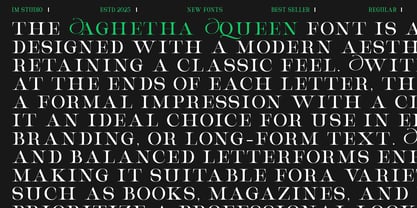 Aghetha Queen Font Poster 8