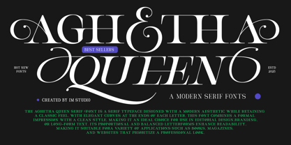 Aghetha Queen Font Poster 1