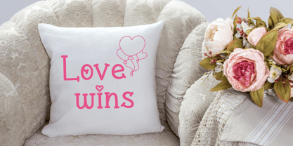 Valentine Balloon Font Poster 4
