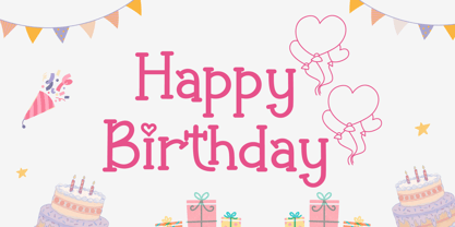 Valentine Balloon Font Poster 5