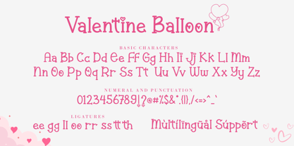 Valentine Balloon Font Poster 8