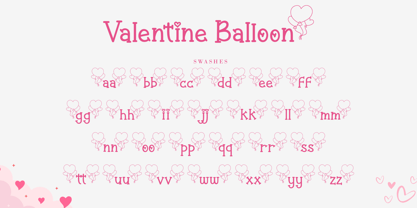Valentine Balloon Font Poster 9