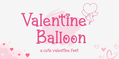Valentine Balloon Font Poster 1