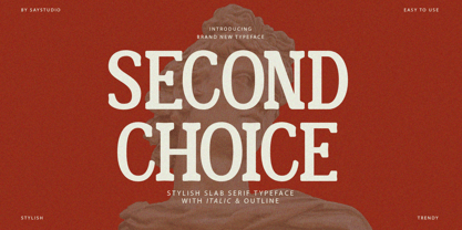 Second Choice Font Poster 1