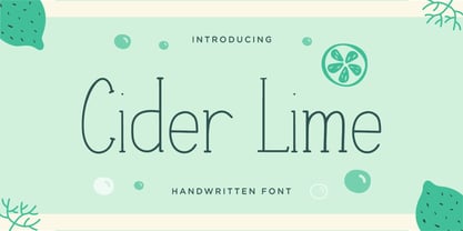 Cider Lime Font Poster 1