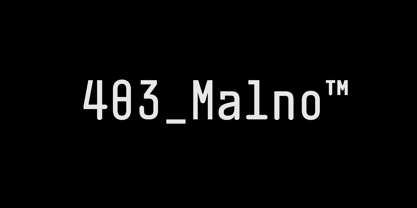 403 Malno Font Poster 1
