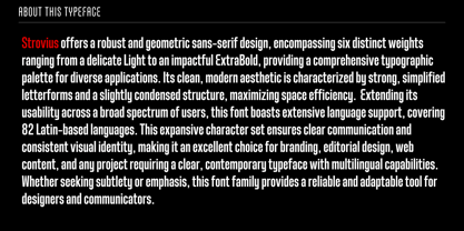 Strovius Font Poster 8