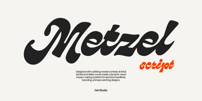 Metzel Script Font Poster 1