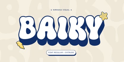Retro Baiky Font Poster 1