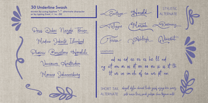 Whimsical Rose Font Poster 5