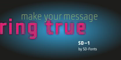 SD one Font Poster 4