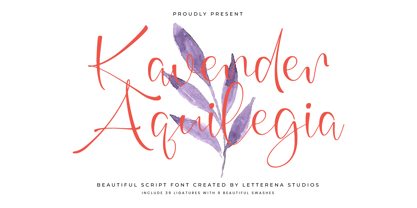 Kavender Aquilegia Font Poster 1