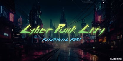 SD Cyber Punk City Font Poster 1