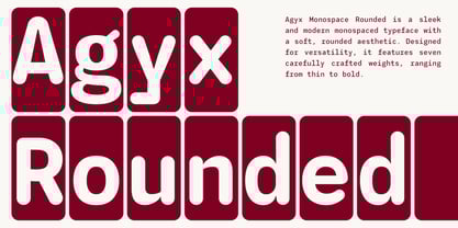 Agyx Mono Rounded Font Poster 1