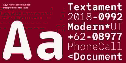 Agyx Mono Rounded Font Poster 7