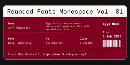 Agyx Mono Rounded Font Poster 2
