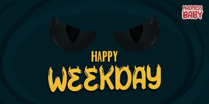 Madness Baby Font Poster 6