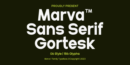 Marva Font Poster 1