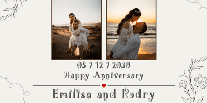 Birthday Heart Font Poster 3