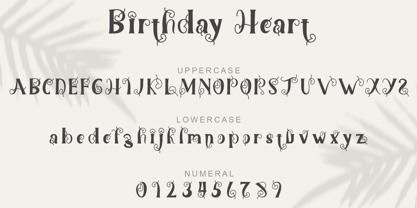 Birthday Heart Font Poster 6