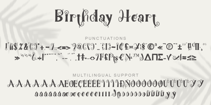 Birthday Heart Font Poster 7