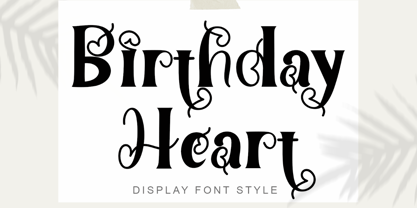 Birthday Heart Font Poster 1